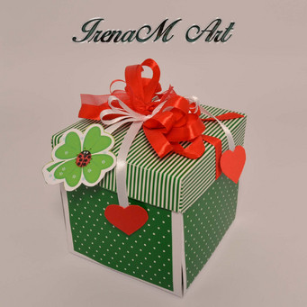 Ръчно изработени изделия от хартия Свети Валентин  Ръчно изработена кутия за подарък-изненада Свети Валентин 